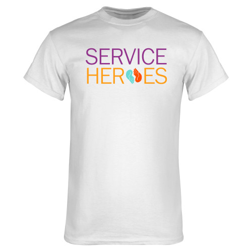 White T Shirt-Service Heroes