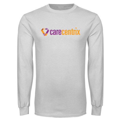 White Long Sleeve T Shirt-Primary Mark