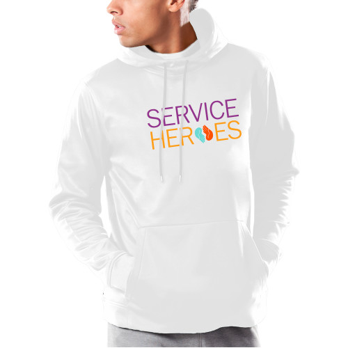 Under Armour White Armour Fleece Hoodie-Service Heroes