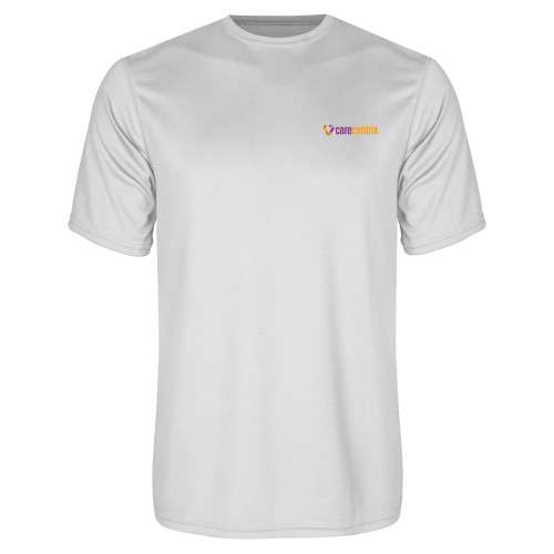 White Performance Tee-Primary Mark