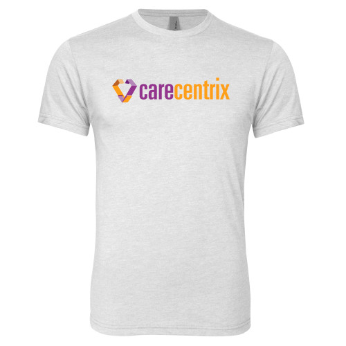 Next Level Heather White Triblend Tee-Primary Mark
