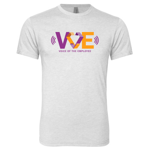 Next Level Heather White Triblend Tee-VOE