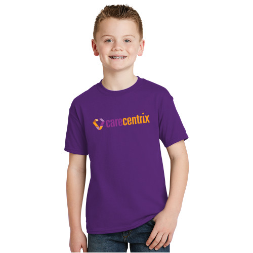 Youth Purple T Shirt-Primary Mark