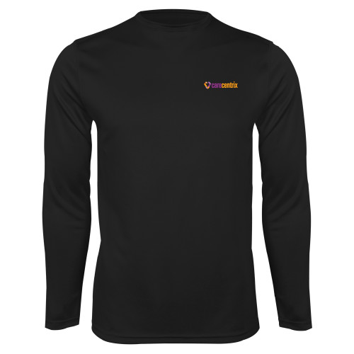 Black Performance Long Sleeve Shirt-Primary Mark
