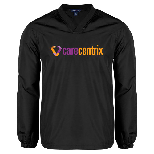 Black V Neck Raglan Windshirt-Primary Mark