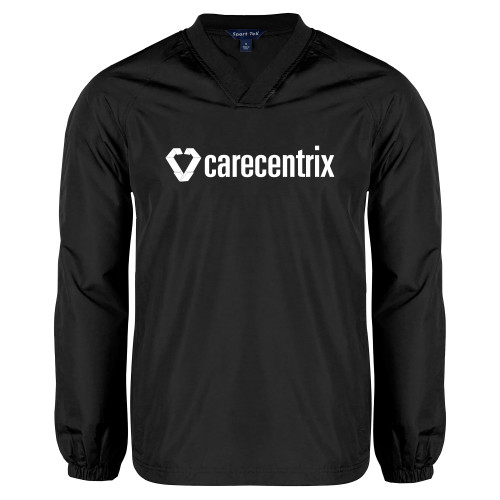 Black V Neck Raglan Windshirt-Primary Mark