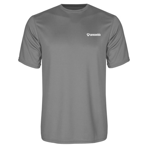 Grey Concrete Performance Tee-Primary Mark