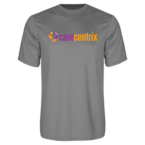 Grey Concrete Performance Tee-Primary Mark