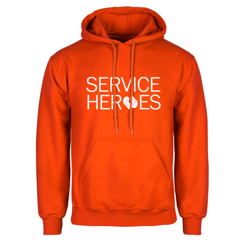 Orange Fleece Hoodie-Service Heroes