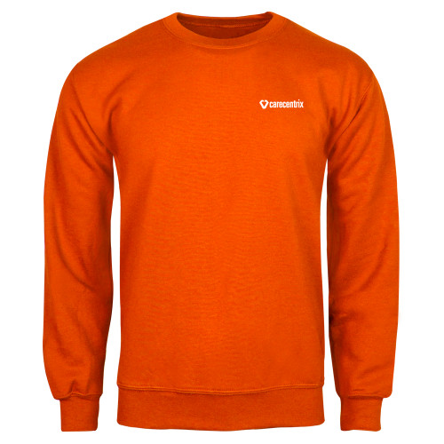 Orange Fleece Crew-Primary Mark