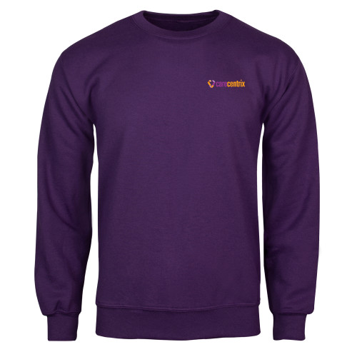 Purple Fleece Crew-Primary Mark