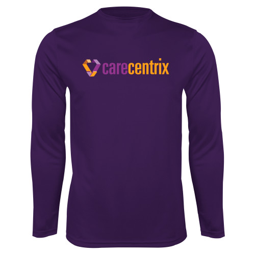 Purple Performance Long Sleeve Shirt-Primary Mark