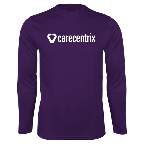 Purple Performance Long Sleeve Shirt-Primary Mark