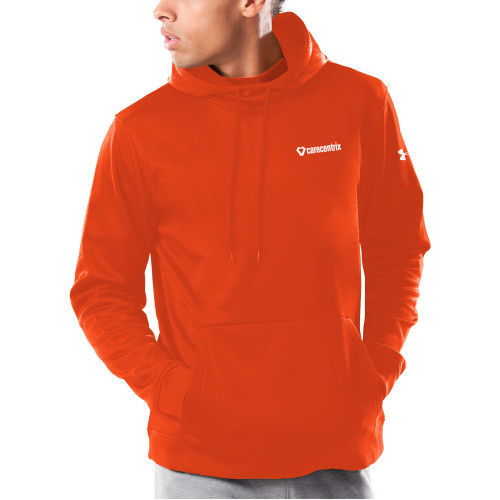 Under Armour Orange Armour Fleece Hoodie-Primary Mark