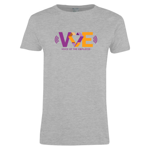Womens Grey Short Sleeve Tee-VOE