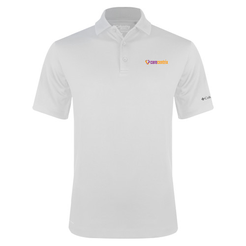Columbia White Omni Wick Drive Polo-Primary Mark