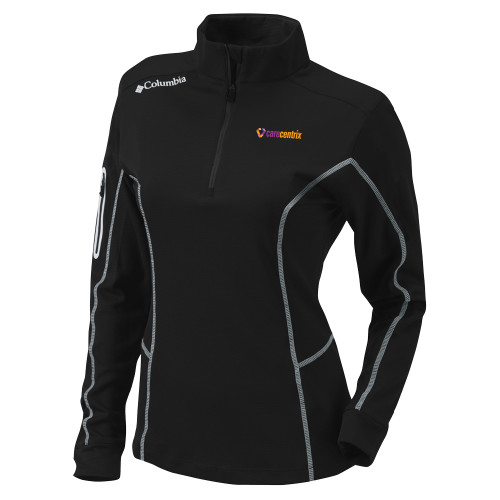 Columbia Womens Omni Wick Black 1/4 Zip-Primary Mark