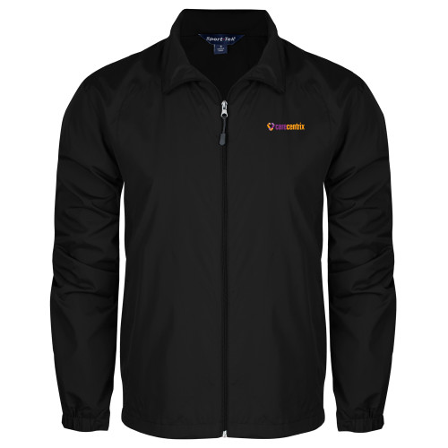 Black Full Zip Wind Jacket-Primary Mark