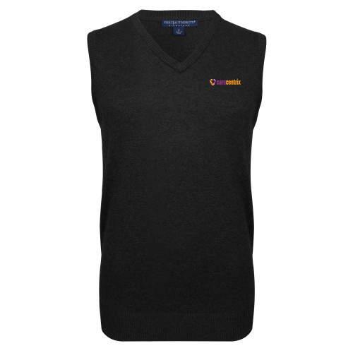Black VNeck Sweater Vest-Primary Mark