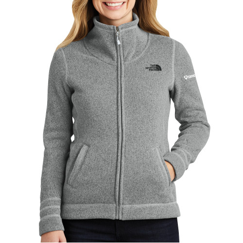 The North Face Womens Grey Heather Fleece Jacket-Primary Mark