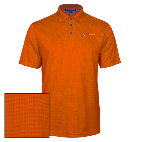 Orange Performance Fine Jacquard Polo-Primary Mark