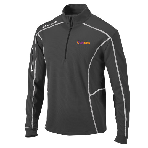 Columbia Charcoal Omni Wick Shotgun 1/4 Zip-Primary Mark