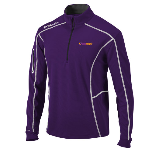 Columbia Purple Omni Wick Shotgun 1/4 Zip-Primary Mark