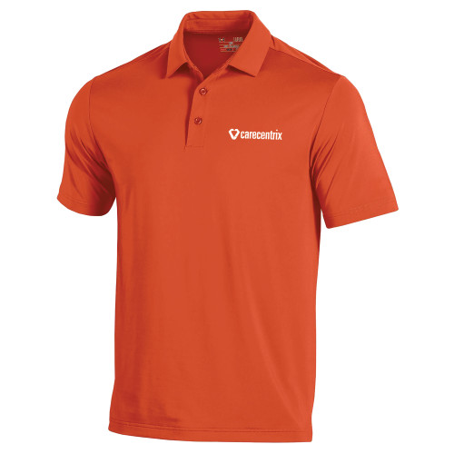 Under Armour Orange T2 Performance Polo-Primary Mark