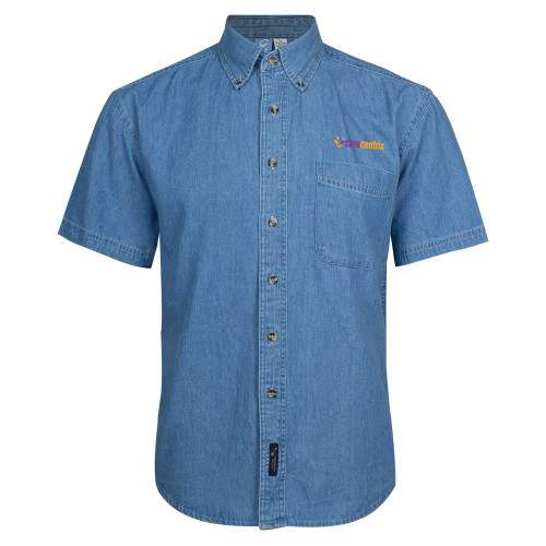 Denim Shirt Short Sleeve-Primary Mark