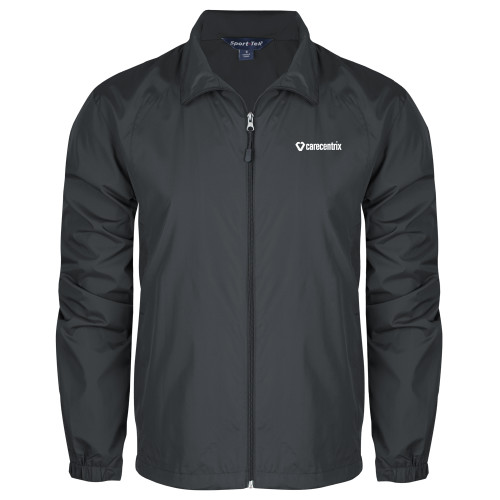 Charcoal Full Zip Wind Jacket-Primary Mark