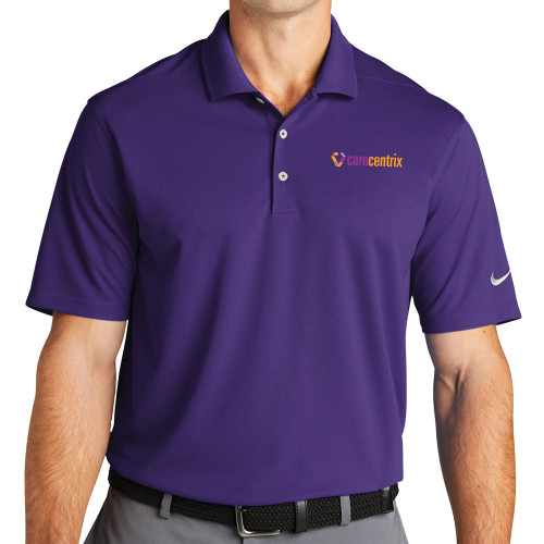 Nike Purple Dri Fit Micro Pique 2.0 Polo-Primary Mark