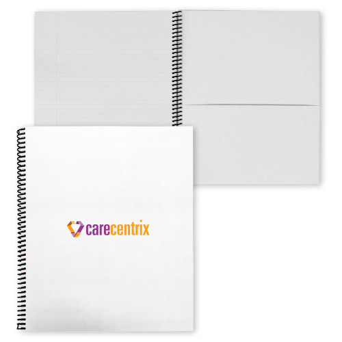 College Spiral Notebook w/Black Coil-Primary Mark