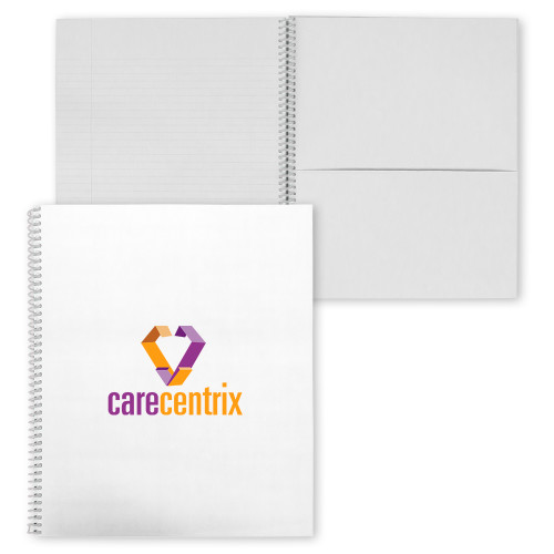 College Spiral Notebook w/Clear Coil-Stacked Logo