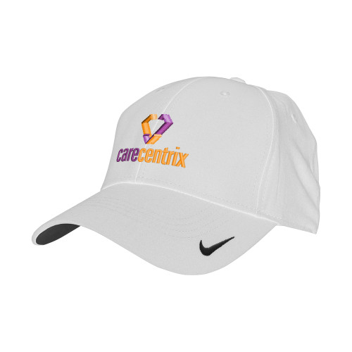 Nike White Swoosh Legacy 91 Hat-Stacked Logo
