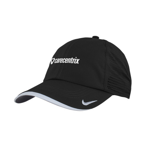 Nike Black Dri Fit Perforated Hat-Primary Mark