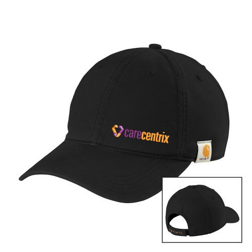 Carhartt Black Cotton Adjustable Canvas Hat-Primary Mark