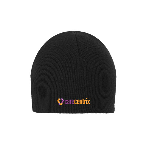Black Knit Beanie-Primary Mark