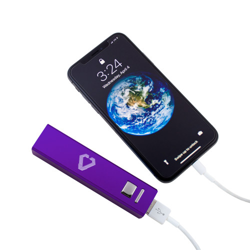 Aluminum Purple Power Bank-Icon Engraved