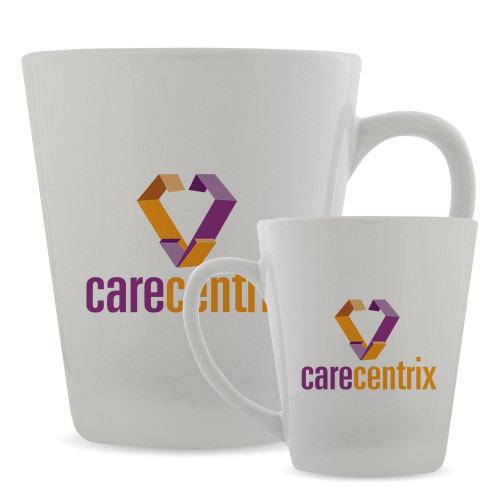 Full Color Latte Mug 12oz-Stacked Logo