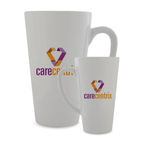 Full Color Latte Mug 17oz-Stacked Logo