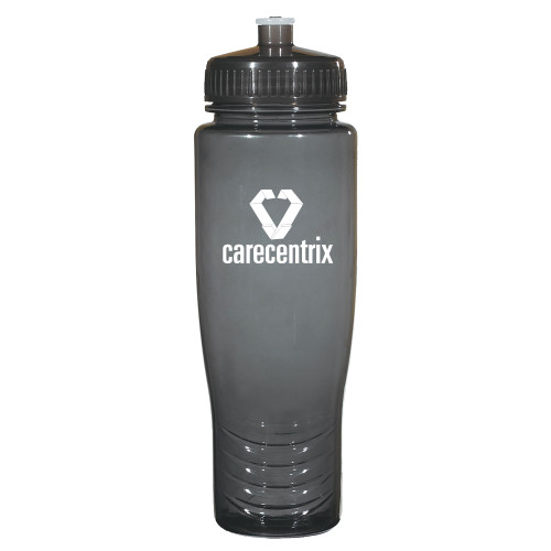 Spectrum Charcoal Sport Bottle 28oz-Stacked Logo