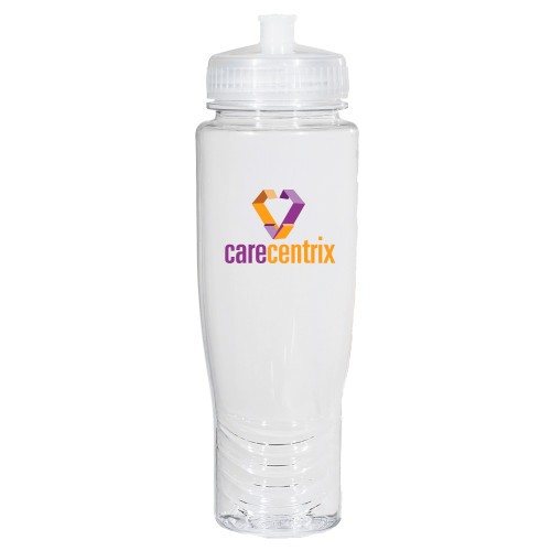 Spectrum Clear Sport Bottle 28oz-Stacked Logo