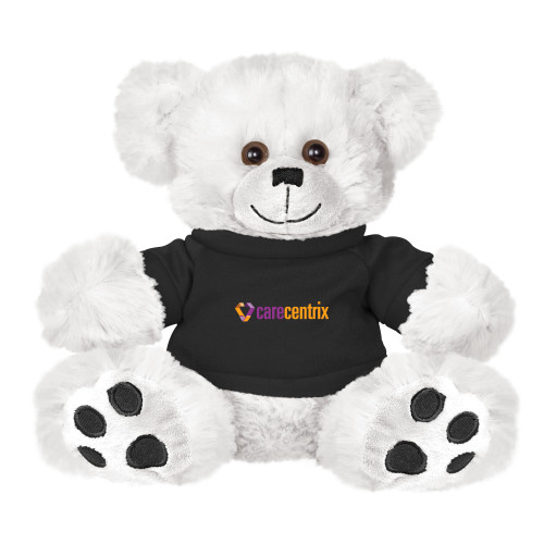 Plush Big Paw 8 1/2 inch White Bear w/Black Shirt-Primary Mark