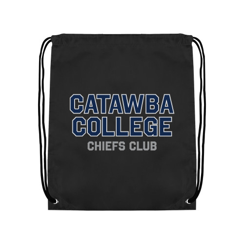 Black Drawstring Backpack - Catawba College Chiefs Club