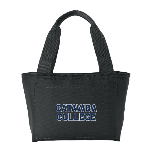  Insulated Black Lunch Tote - Catawba Primary Wordmark