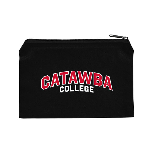  8oz. Black Cotton Travel Pouch - Catawba College Primary Mark