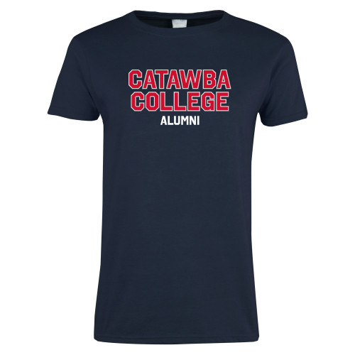  Womens Short Sleeve Navy Tee - Catawba College Alumni