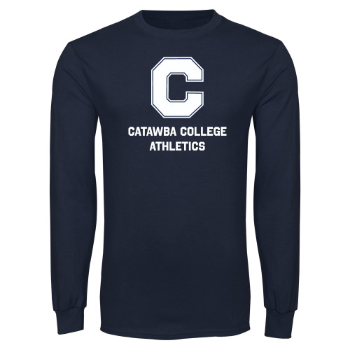  Navy Long Sleeve T Shirt - CCA Stacked w C