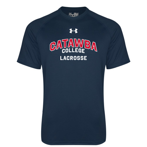  Under Armour Navy Tech Tee - UA Catawba College Primary Lacrosse