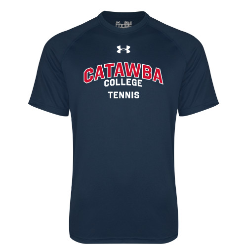  Under Armour Navy Tech Tee - UA Catawba College Primary Tennis